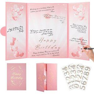 Pink Gold Birthday Guestbook Sign In Board Party Decoration Keepsake Display